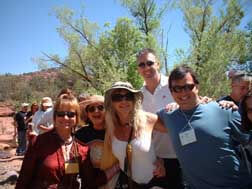 a group of happy people on a Sedona Hiking tour